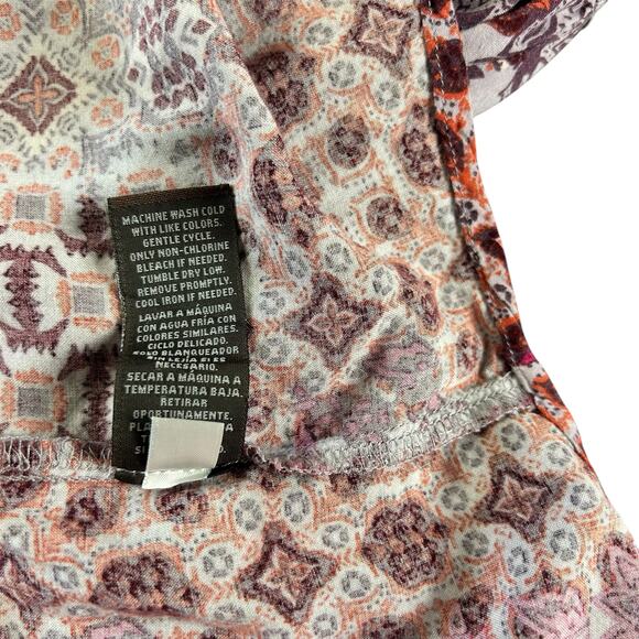 Knox Rose Dress Size XL Purple Red Lilac Bohemian Laced  Buttoned High Low - Picture 10 of 12